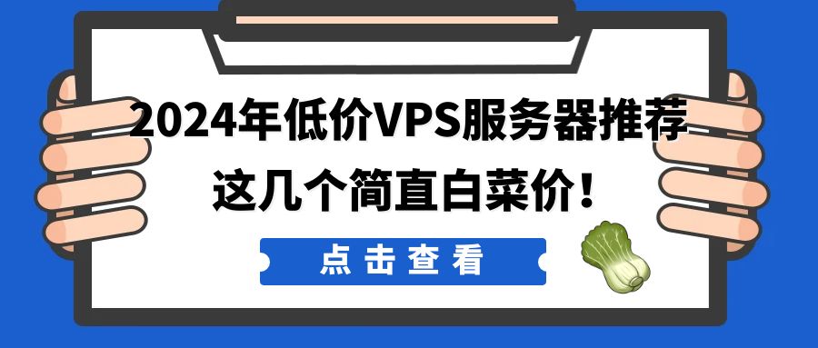 2024年低价VPS服务器推荐，这几个简直白菜价！